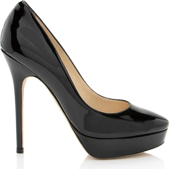 Patent Leather Cosmic Platform Pumps
