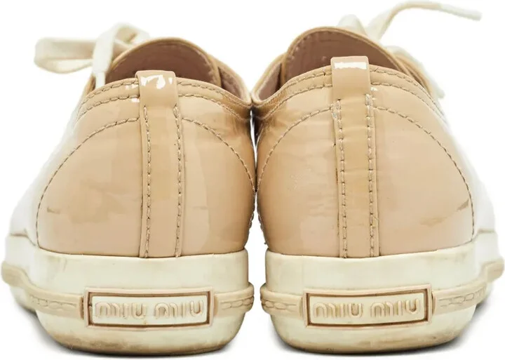 Patent-Leather Crystal-Embellished Sneakers - Image 4