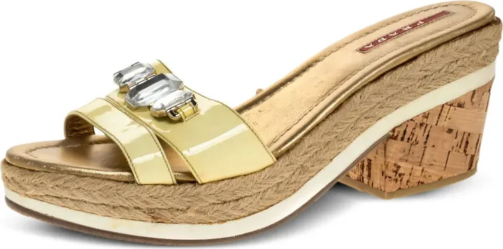 Patent Leather Crystal Slides - Image 3