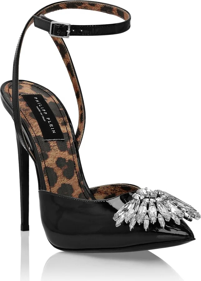 Patent Leather Decollete Hi- Heels Brooches