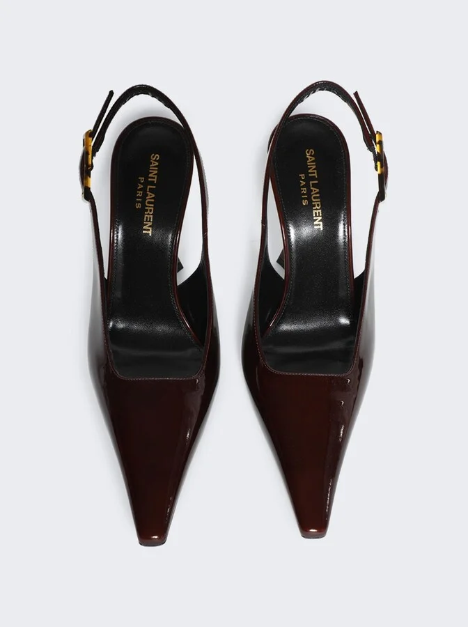 Patent Leather Dune Slingback Pumps