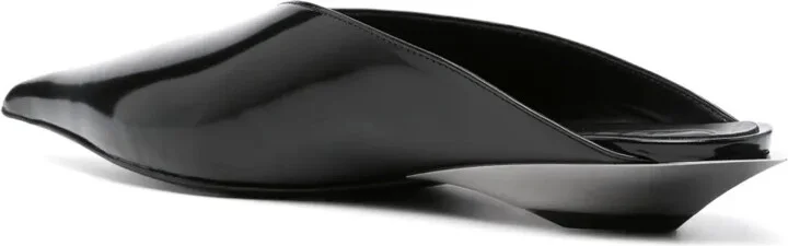Patent Leather Fang Flat Mules - Image 3