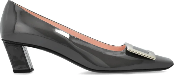 Patent Leather Heeled Shoes ‘Belle Vivier’, , - Grey