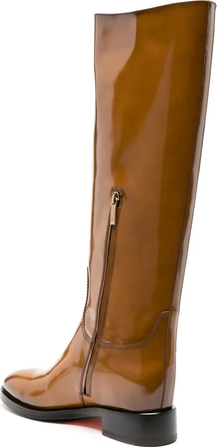 Patent Leather Knee-High Boots - Image 3