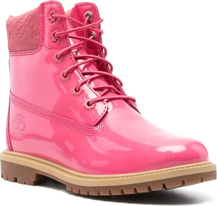 Patent-Leather Lace-Up Boots - Image 2
