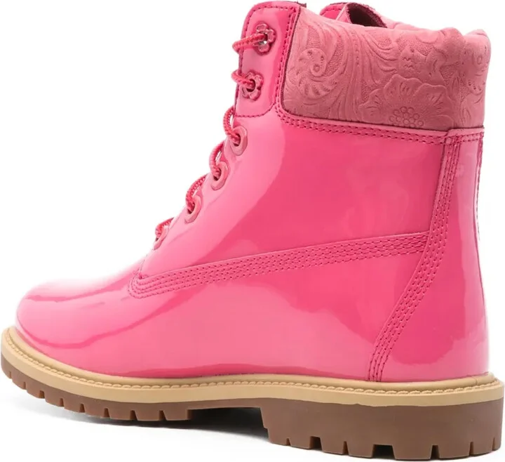 Patent-Leather Lace-Up Boots - Image 3