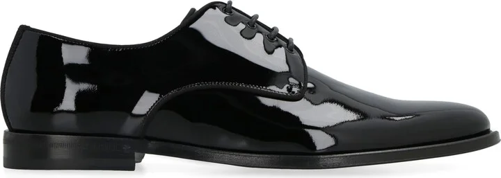 Patent Leather Lace-up Derby Shoes - Image 2