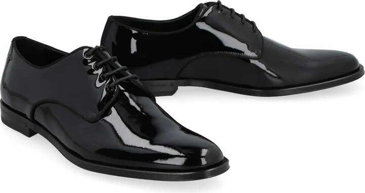 Patent Leather Lace-up Derby Shoes - Image 3