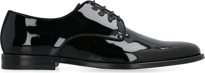Patent Leather Lace-up Derby Shoes