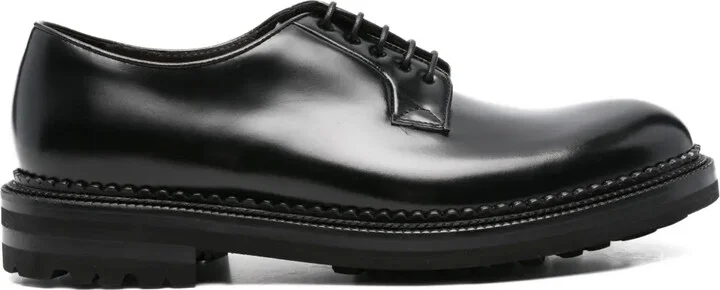patent leather lace-up Derby shoes
