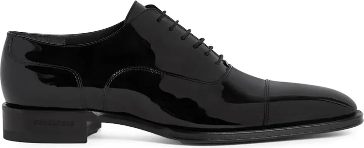 Patent Leather Lace-Up Shoes