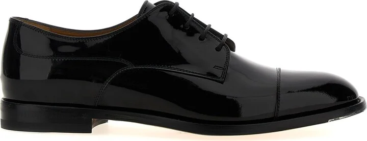 Patent Leather Lace-up Shoes