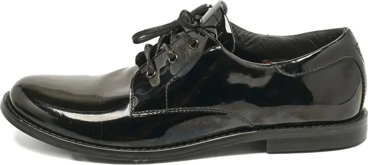 Patent Leather Lace-Up Shoes