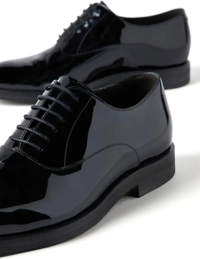 Patent-Leather Laced Oxford Shoes - Image 4