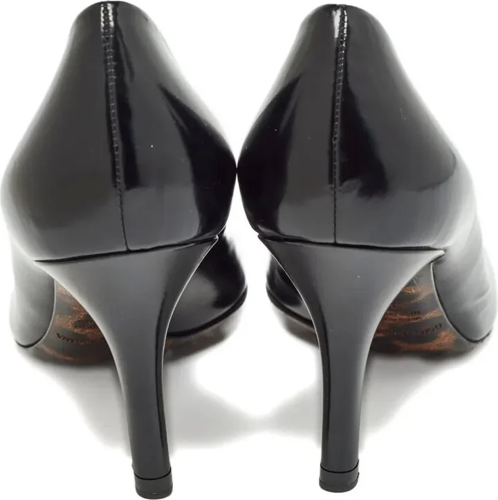 Patent Leather Leopard-Print Pumps - Image 4