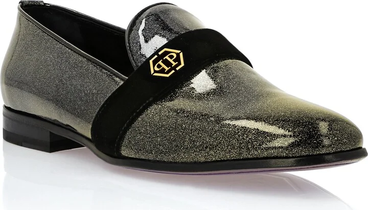 Patent Leather Loafers Hexagon