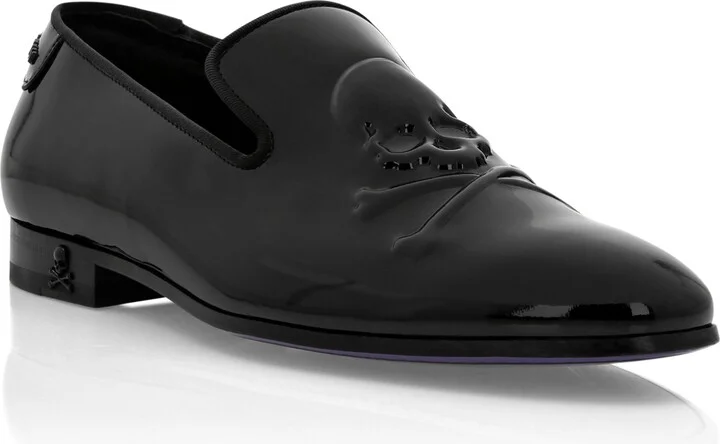 Patent Leather Loafers Skull & Bones