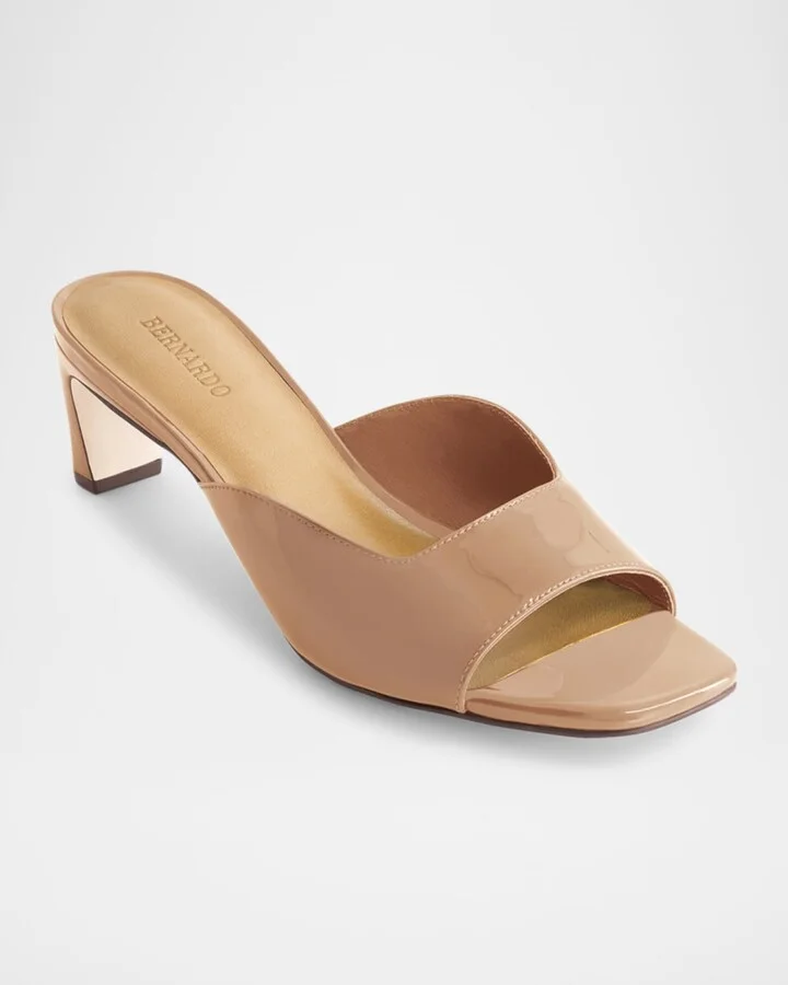 Patent Leather Mule Sandals - Image 4