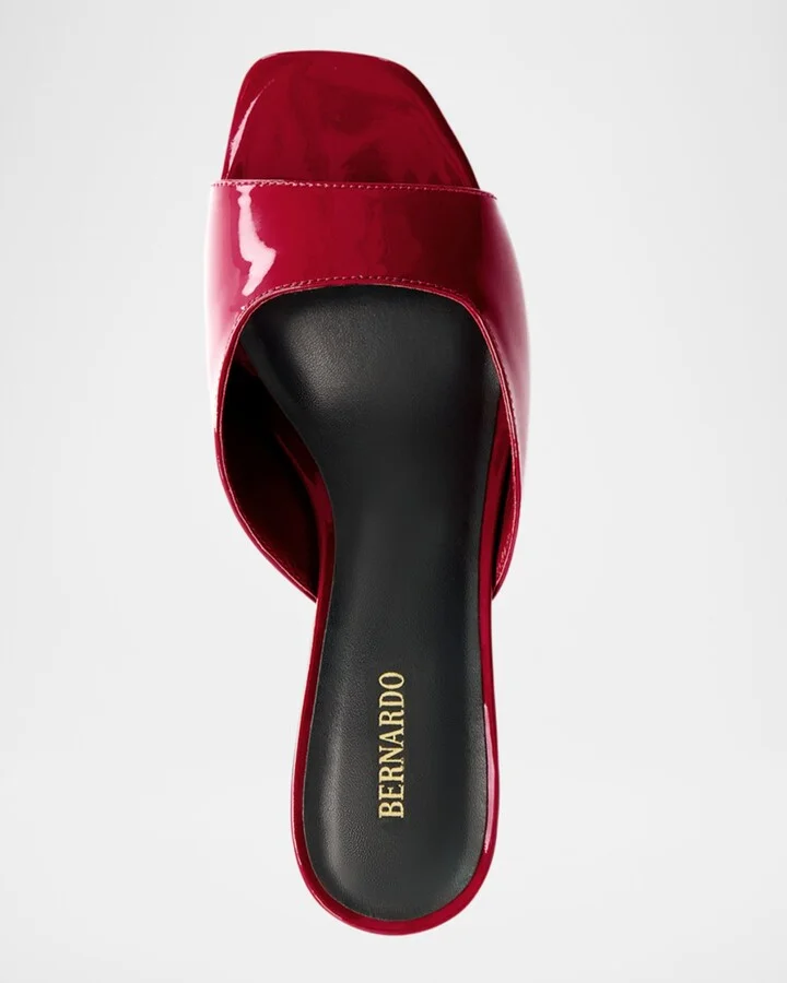 Patent Leather Mule Sandals - Image 8