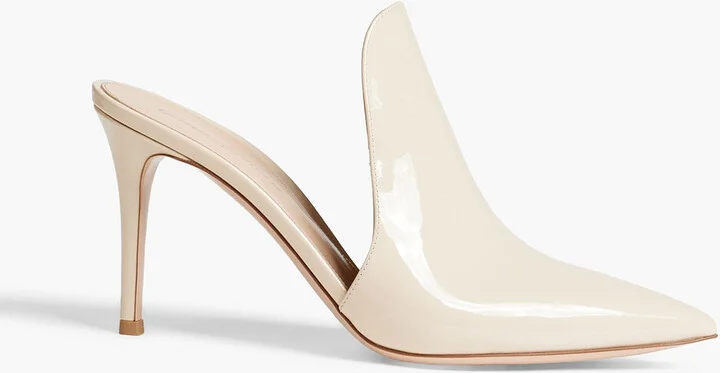 Patent-leather mules