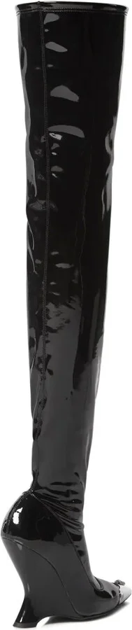 Patent-Leather Over-Knee Boots - Image 3