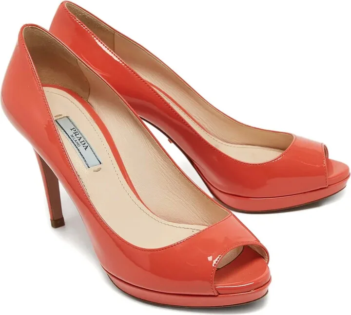Patent Leather Peep-Toe Pumps - Image 2