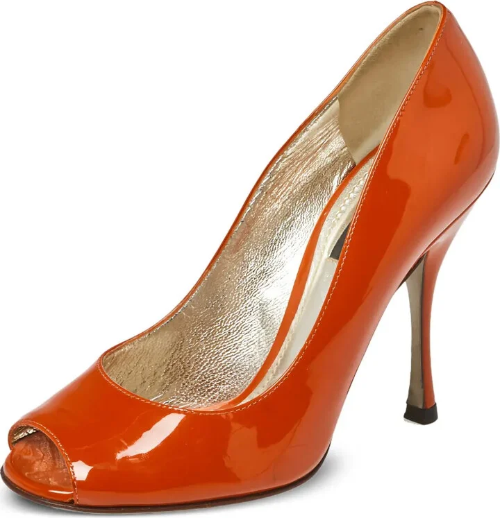 Patent Leather Peep-Toe Pumps - Image 2