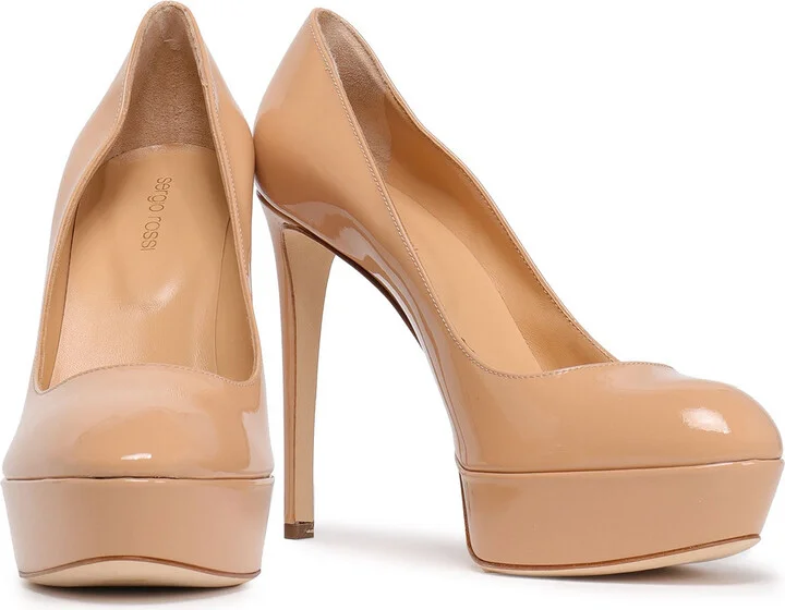 Patent-leather platform pumps - Image 2