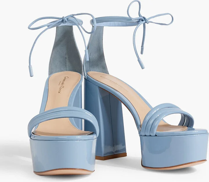 Patent-leather platform sandals - Image 2