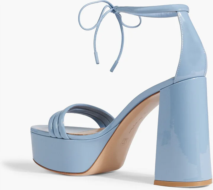 Patent-leather platform sandals - Image 3