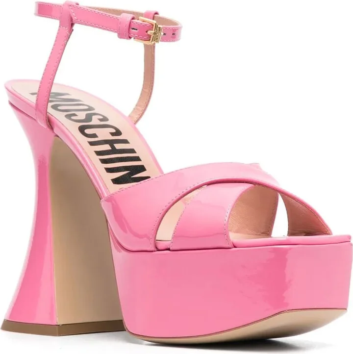 Patent Leather Platform Sandals - Image 2
