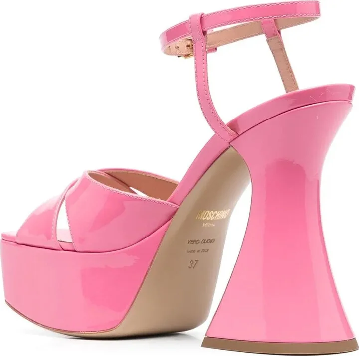 Patent Leather Platform Sandals - Image 3
