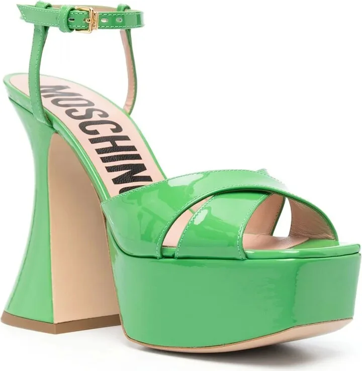 Patent Leather Platform Sandals - Image 2