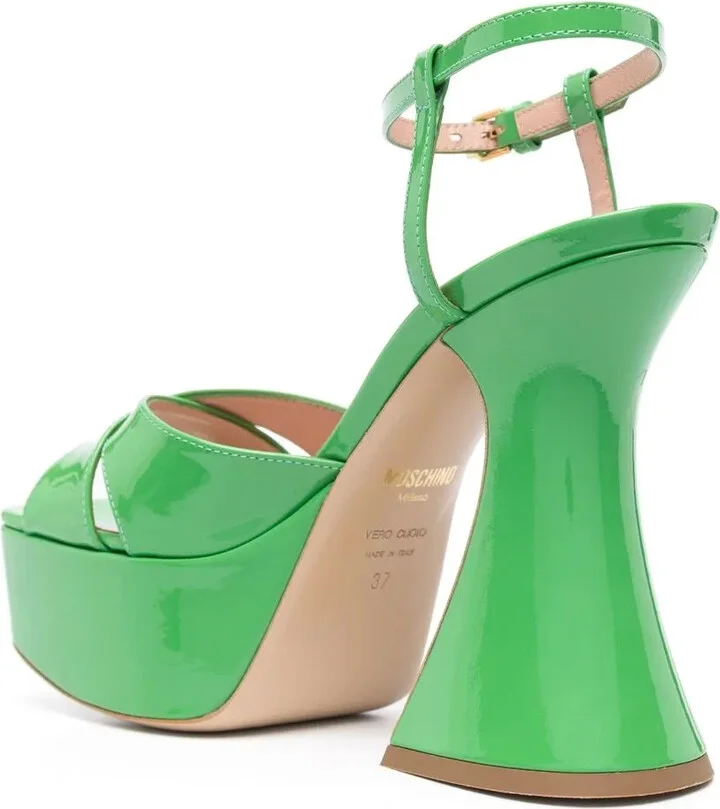 Patent Leather Platform Sandals - Image 3