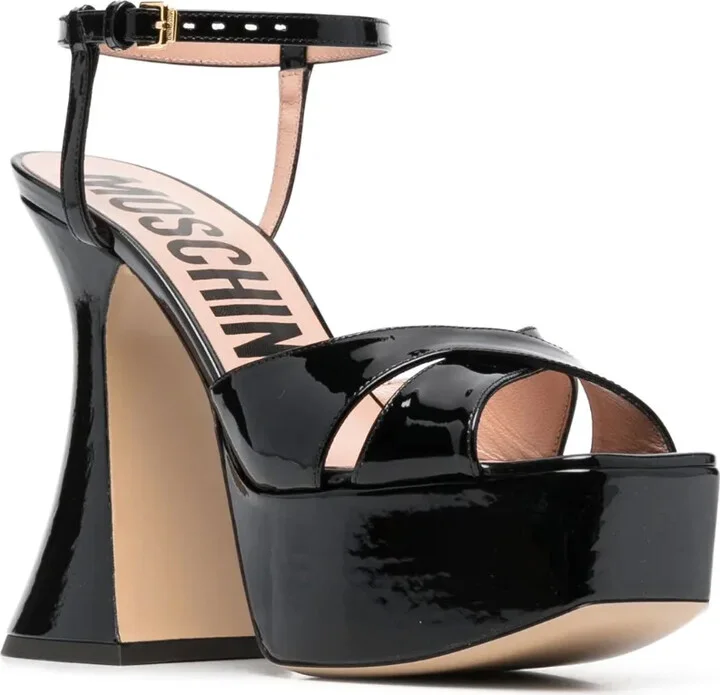 Patent Leather Platform Sandals - Image 2