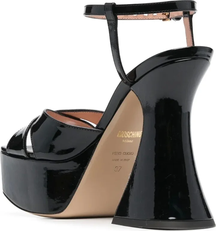 Patent Leather Platform Sandals - Image 3