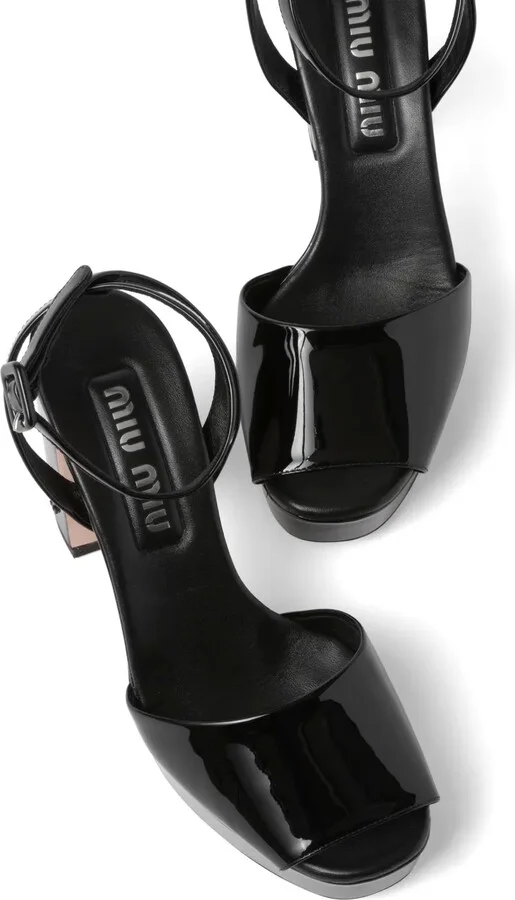 Patent-Leather Platform Sandals - Image 3