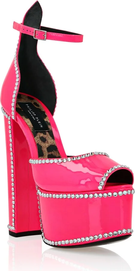 Patent Leather Platform Sandals Hi-Heels