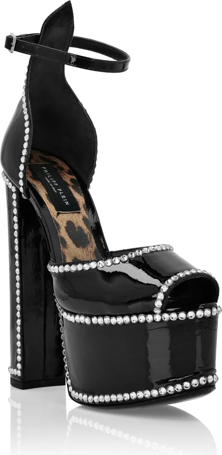 Patent Leather Platform Sandals Hi-Heels