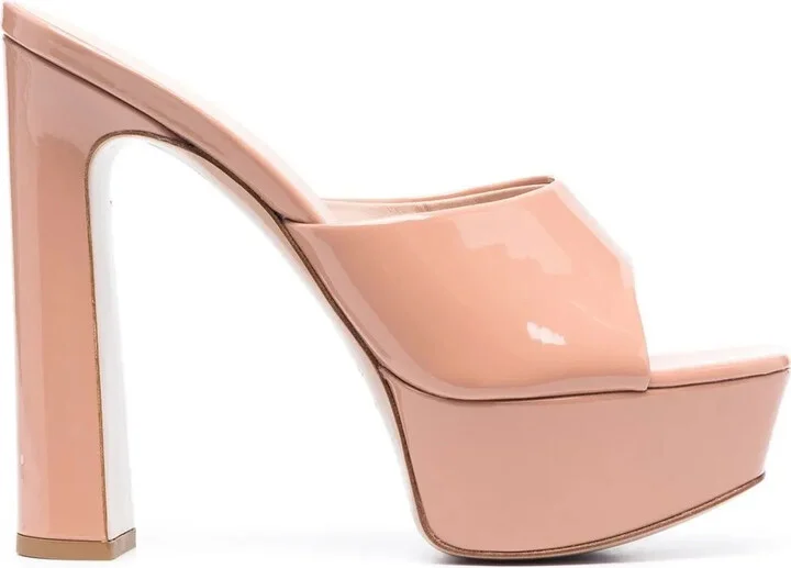 Patent Leather Platform Sandals