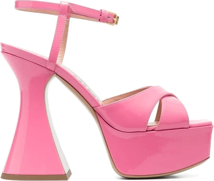 Patent Leather Platform Sandals