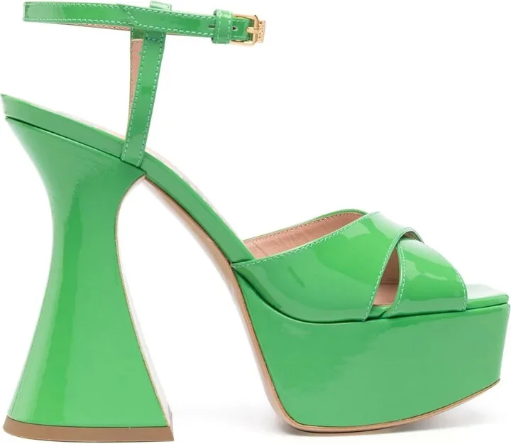 Patent Leather Platform Sandals