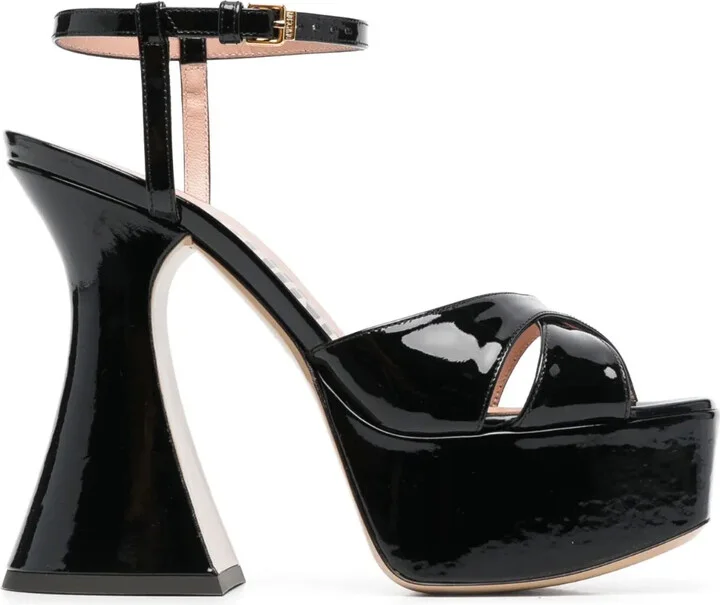 Patent Leather Platform Sandals