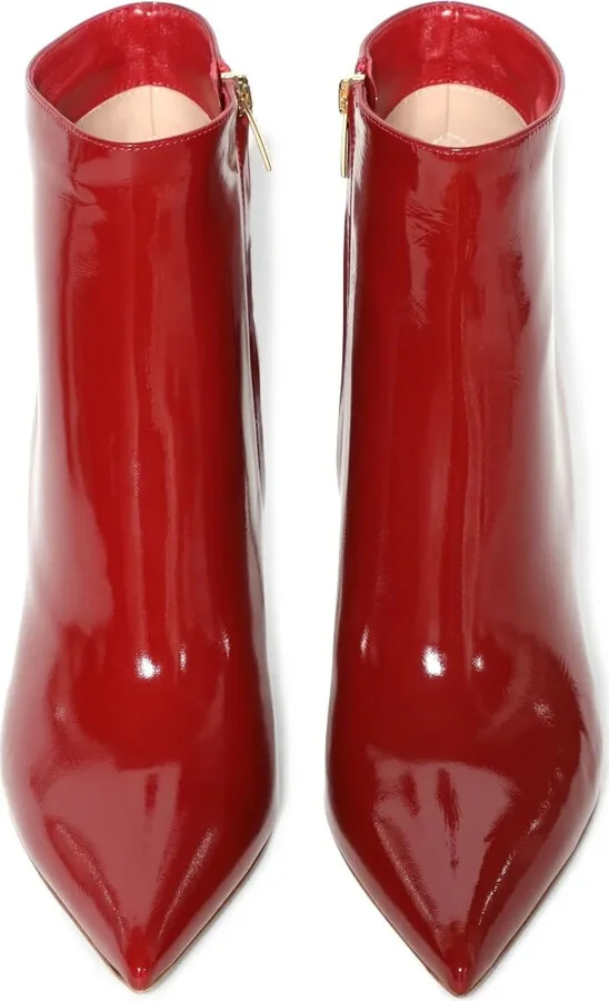 Patent Leather Pointed-Toe Boots - Image 3