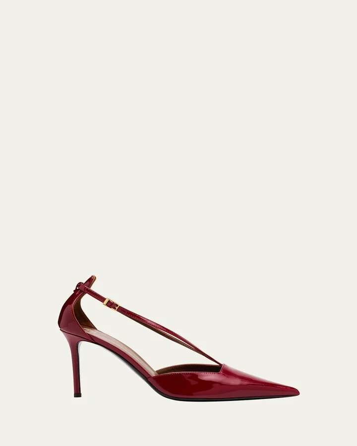 Patent Leather Pointed-Toe Pumps
