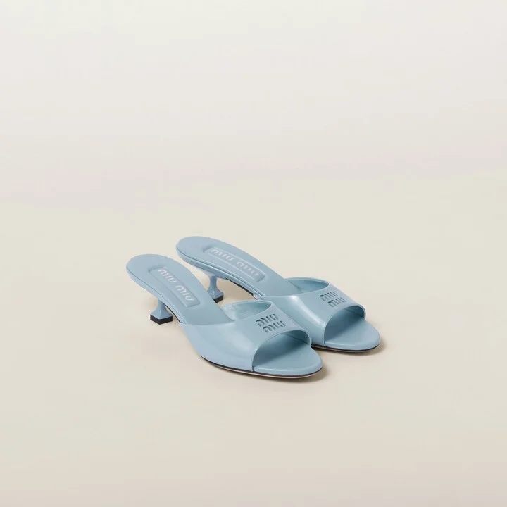 Patent leather sandals