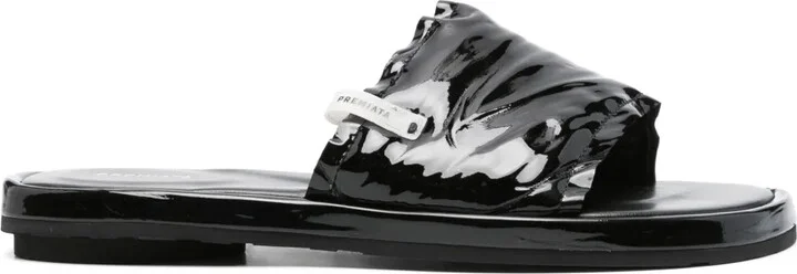 Patent Leather Slides