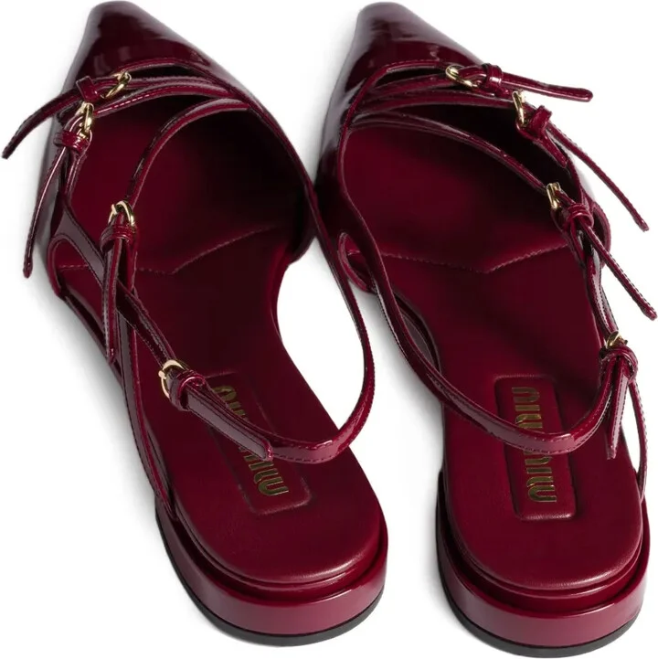 Patent-Leather Slingback Flat Pumps - Image 3