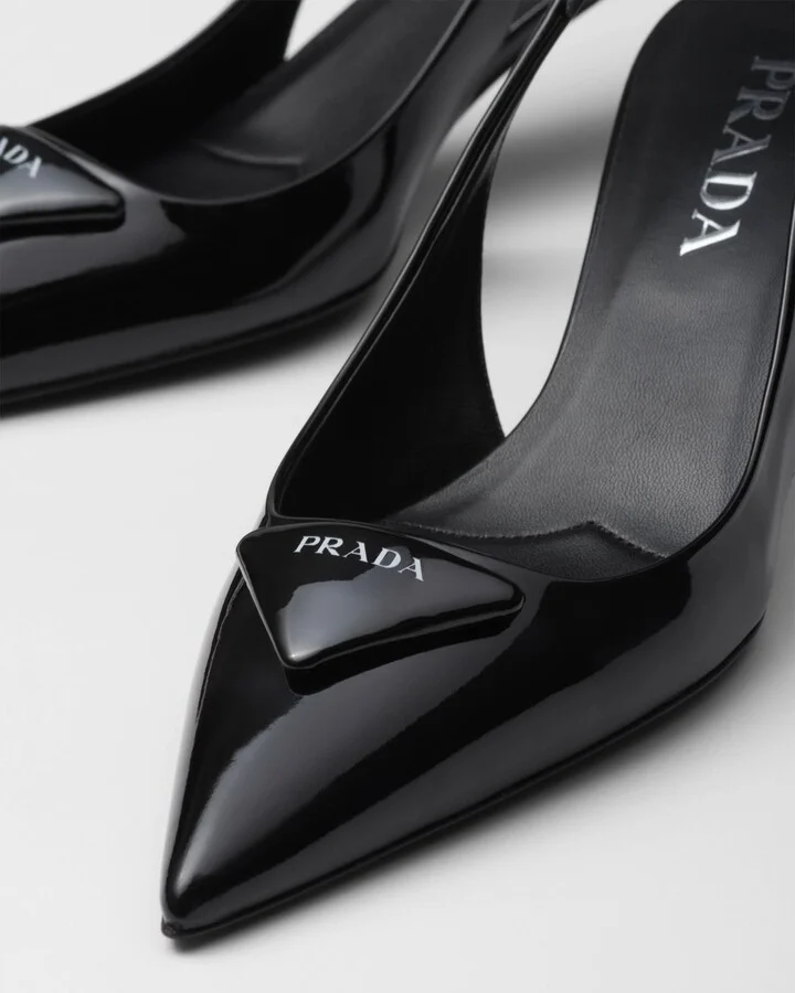 Patent leather slingback pumps - Image 5