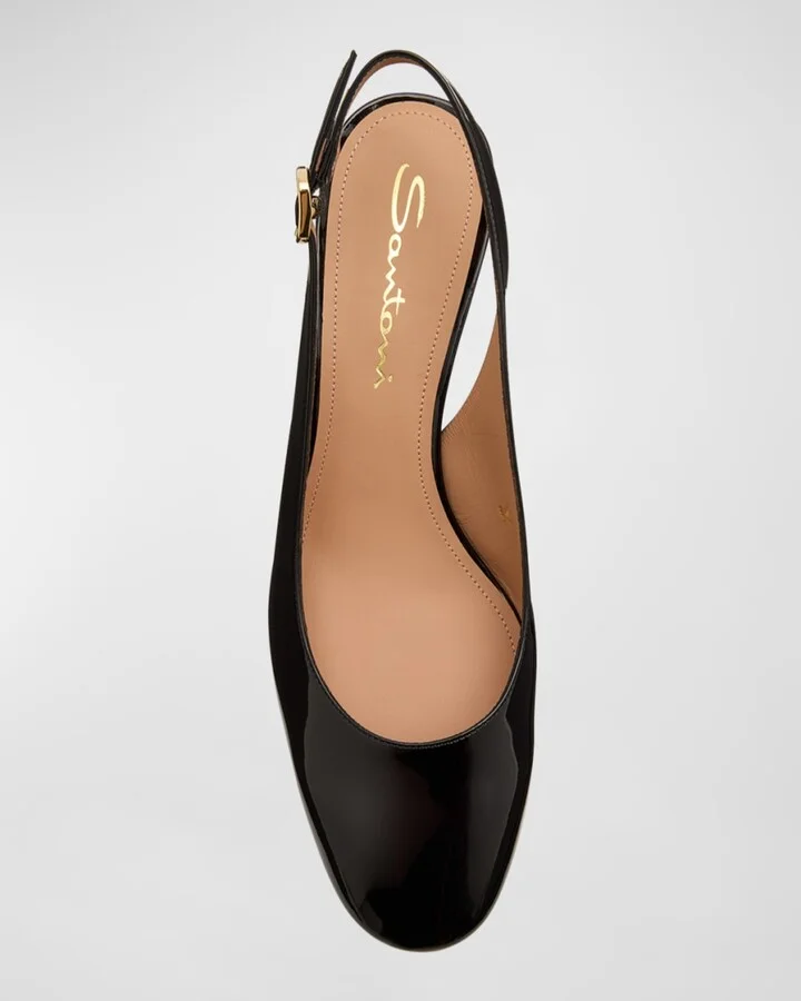 Patent Leather Slingback Pumps - Image 2